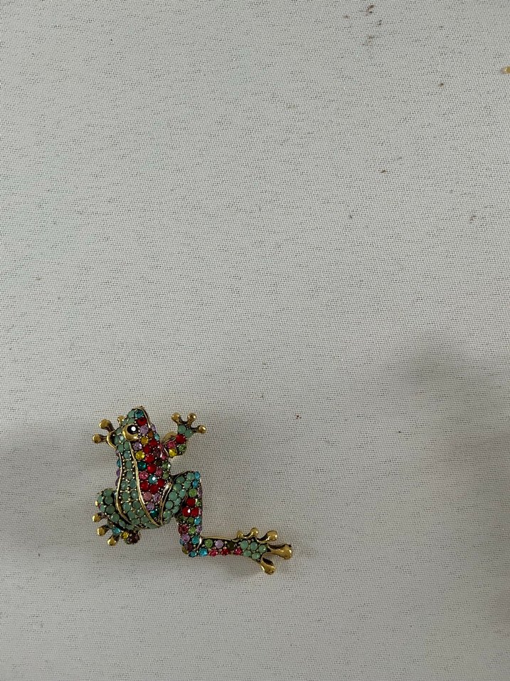 Payetli Yeşil Nakışlı Kadın Broş - Görsel 5