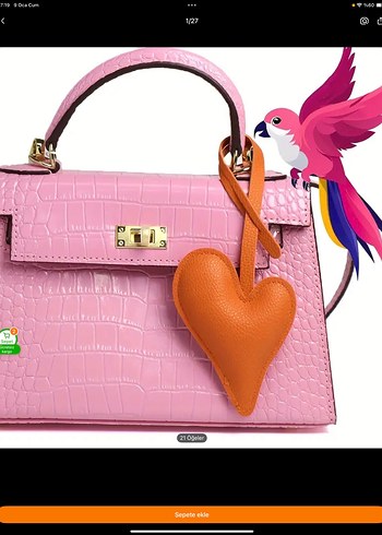 Renkli Püsküllü Kadın çanta charm - Görsel 6