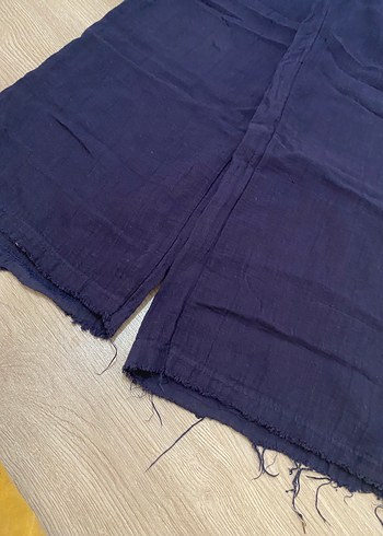 Lacivert Rahat Kesim Keten Kadın Pantolon - Görsel 3