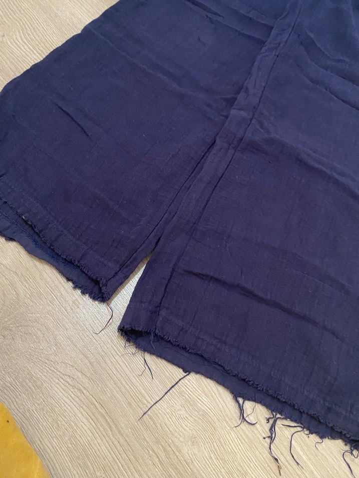 Lacivert Rahat Kesim Keten Kadın Pantolon - Görsel 3