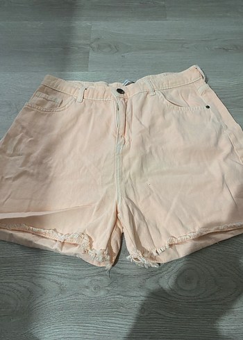 Linen Kumaş Rahat Kesim Bej Kadın şort - Görsel 2