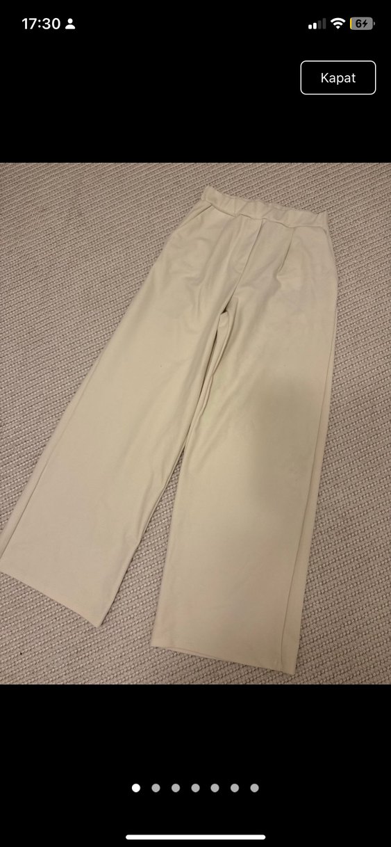 Bej Midi Kumaş Kadın Pantolon - Görsel 2