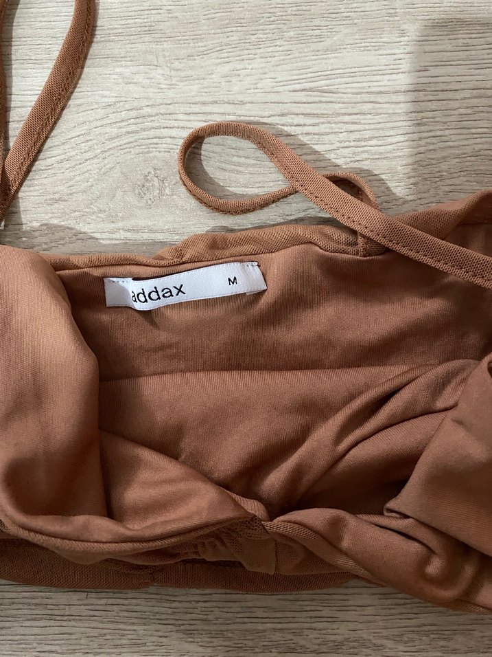 Siyah Tek Omuzlu Crop Top - Görsel 2