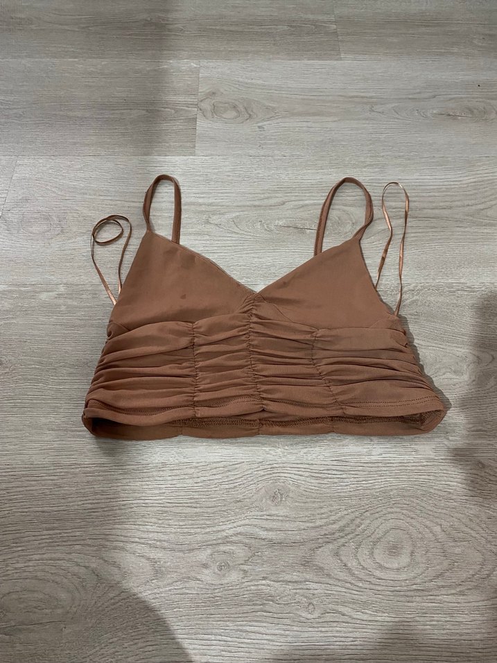 Siyah Tek Omuzlu Crop Top - Görsel 3