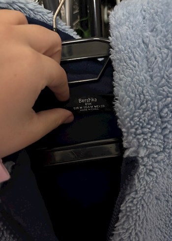 Bershka Mavi Peluş Kadın Ceket - Görsel 3