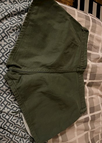 Kadın Haki Mini Şort Etek - Görsel 3