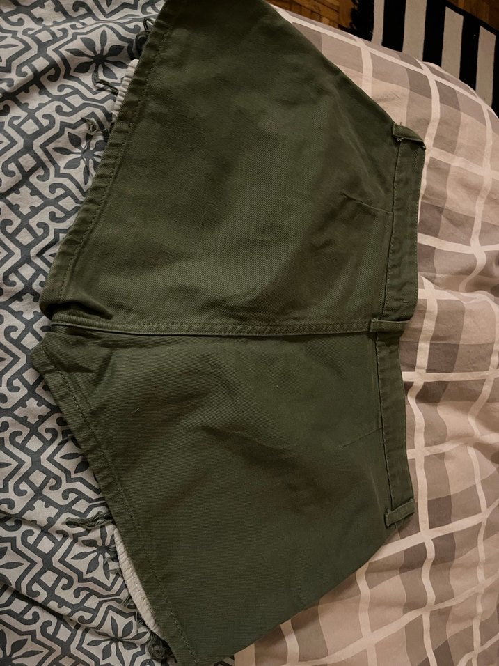 Kadın Haki Mini Şort Etek - Görsel 3