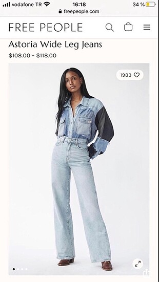 Wide leg bol paça jean