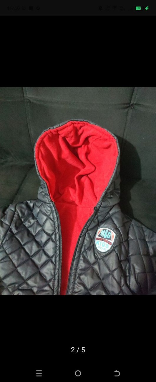 Koyu Gri Kapüşonlu Erkek Çocuk Mont - Görsel 2