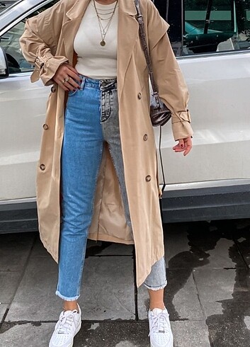 Camel rengi harika trençkot  - Görsel 6