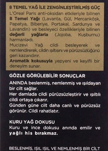 L'Oréal Paris Mucizevi yağ 