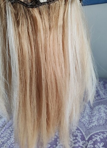 Sarı fiber sentetik kanekon peruk - Görsel 7