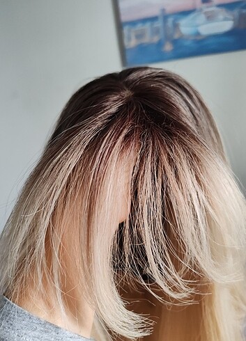 Sarı fiber sentetik kanekon peruk - Görsel 11