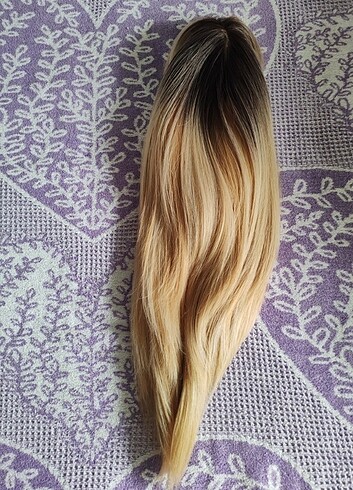 Sarı fiber sentetik kanekon peruk - Görsel 14