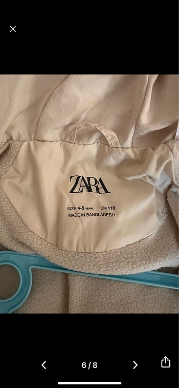 5 Yaş Beden Zara mont 4-5 yaş
