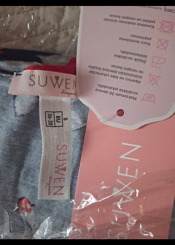 s Beden lacivert Renk Çiçek Desenli Lacivert Kadın Pijama Takımı