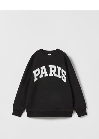 Siyah Uzun Kollu Sweatshirt