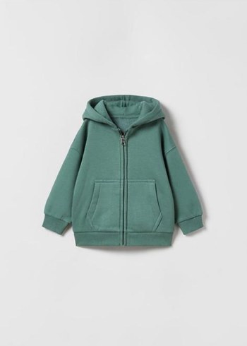 Çocuk Kapüşonlu Fermuarlı Sweatshirt - Görsel 2