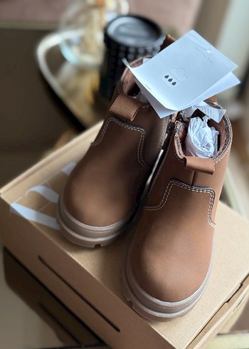 Çocuk Kahverengi Fermuarlı Bot - Görsel 3