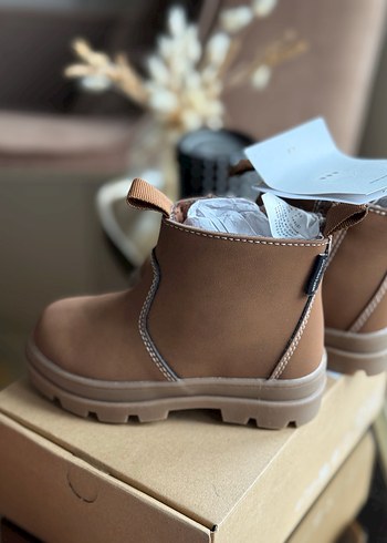 Çocuk Kahverengi Fermuarlı Bot - Görsel 4