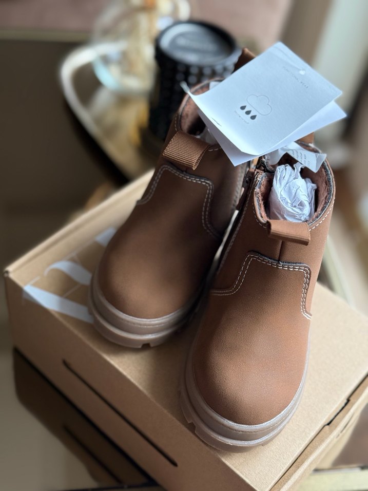 Çocuk Kahverengi Fermuarlı Bot - Görsel 3