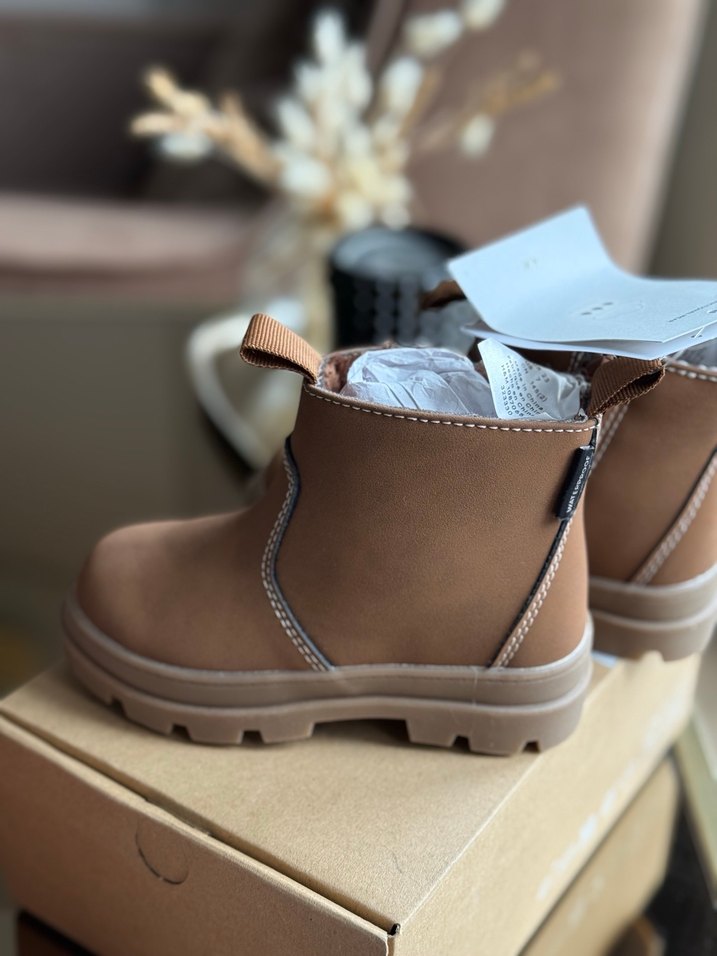 Çocuk Kahverengi Fermuarlı Bot - Görsel 4