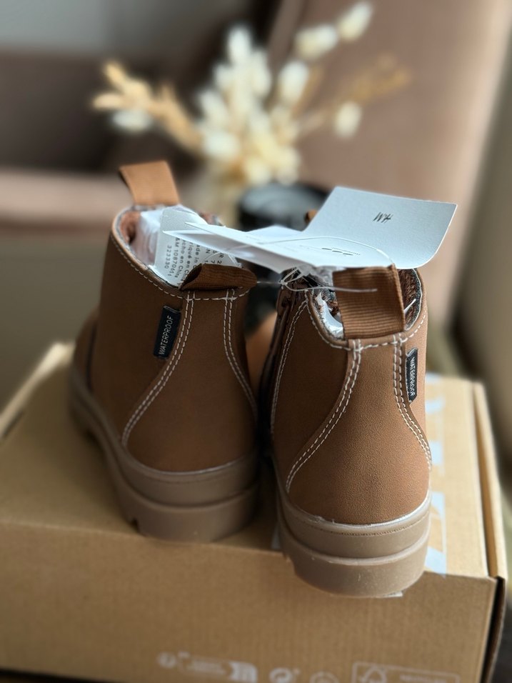 Çocuk Kahverengi Fermuarlı Bot - Görsel 5