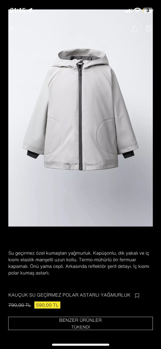 zara yağmurluk - Görsel 2