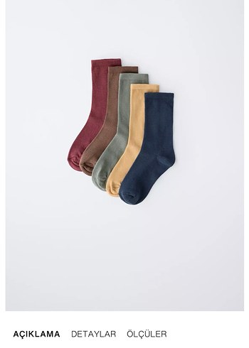 zara 5 li çorap - Görsel 2