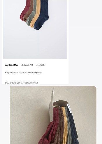 zara 5 li çorap - Görsel 3