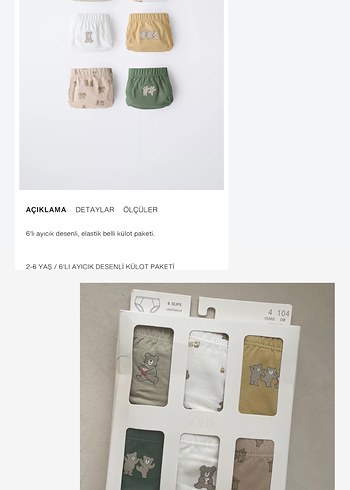 zara 6lı külot - Görsel 3