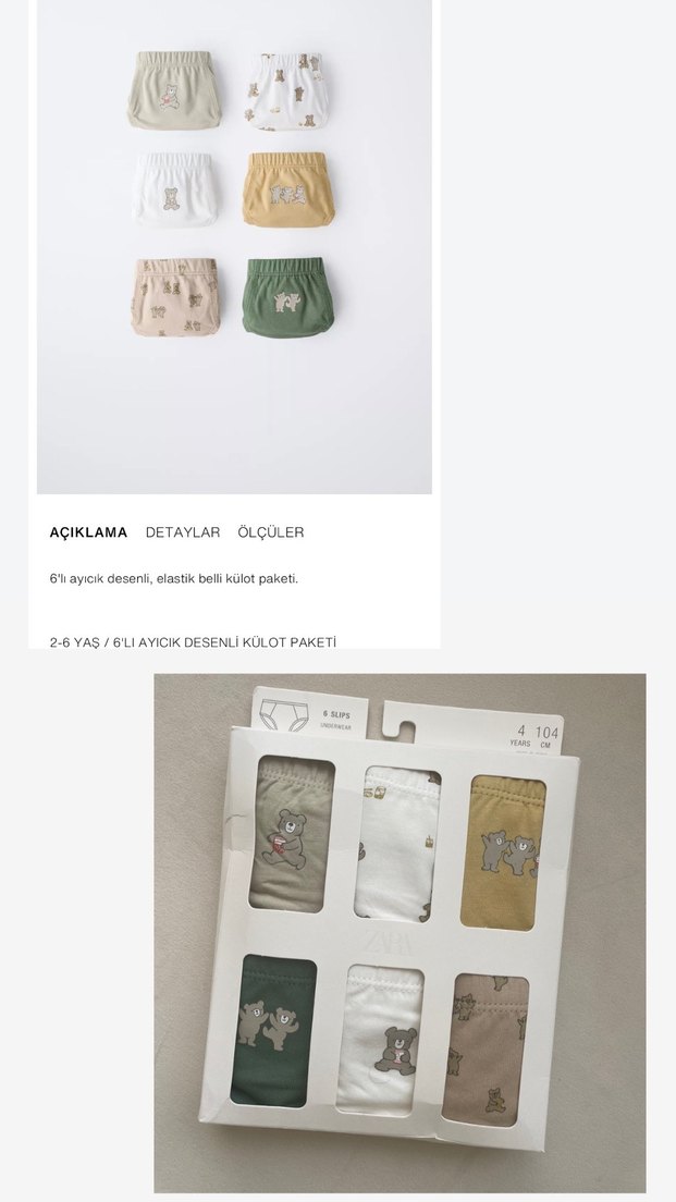 zara 6lı külot - Görsel 3