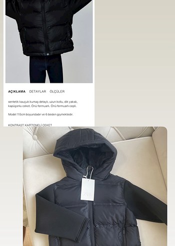 zara kapitone mont - Görsel 2