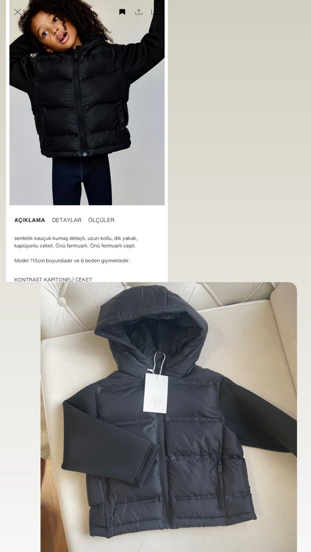 zara kapitone mont - Görsel 2