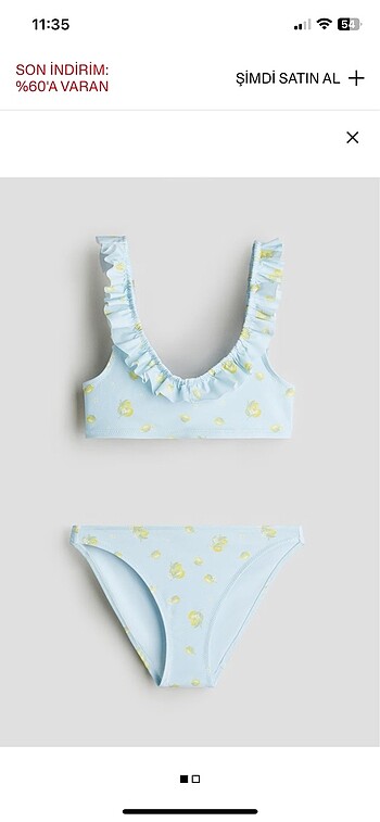 h&m çocuk bikini takımı
