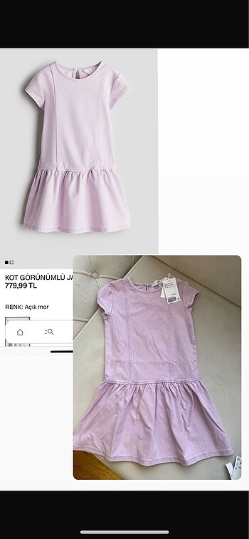 5 Yaş Beden h&m kot görünümlü elbise