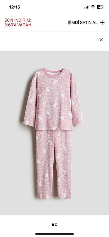 h&m pijama takımı