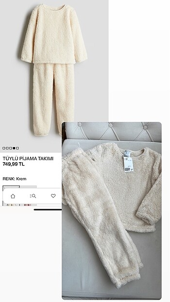 H&M h&m tüylü takım
