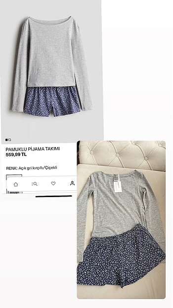 H&M h&m şortlu takım