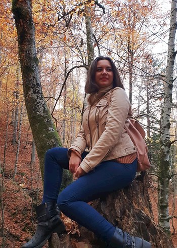 l Beden Bej Düğmeli Kadın Deri Ceket