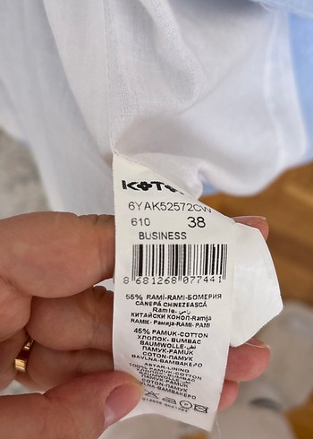 38 Beden mavi Renk Düğmeli Mavi Keten Kadın Blazer Ceket