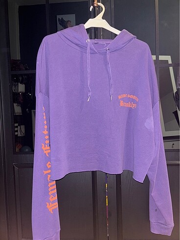 Diğer Mor Kısa Sweat