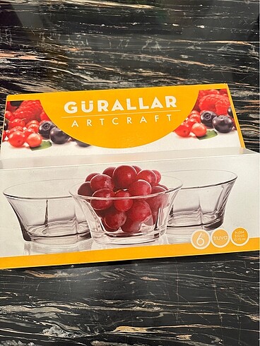 Beden Gürallar 6 adet cam yuvarlak kase 6lı