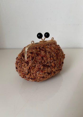 Bohem Leopar Desenli Örgü Kadın Cüzdan - Görsel 2