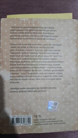 HARPER LEE BÜLBÜLÜ ÖLDÜRMEK