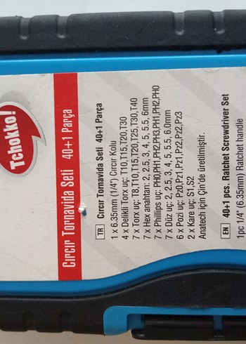 Mavi Çoklu Cırcırlı Tornavida Seti 40+1 - Görsel 2