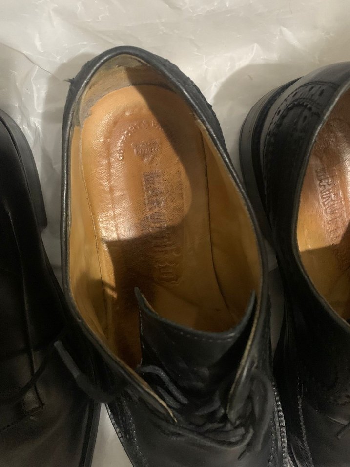 3 ad Siyah Klasik Erkek Deri Ayakkabılar markalar içinde 44-45no - Görsel 4