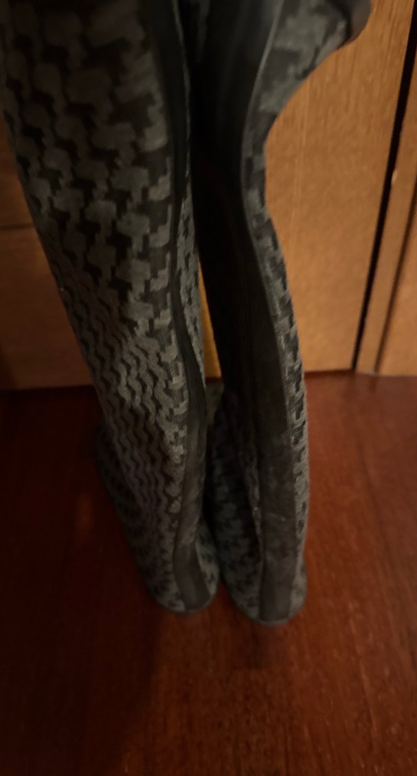 Kadın Gri Dizüstü Triko Yağmur Çizmesi - Görsel 2