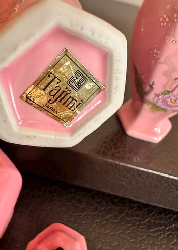 Minyatür 3lü altın varak detaylı vazo set - Görsel 6