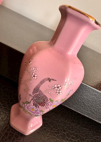 Minyatür 3lü altın varak detaylı vazo set - Görsel 3